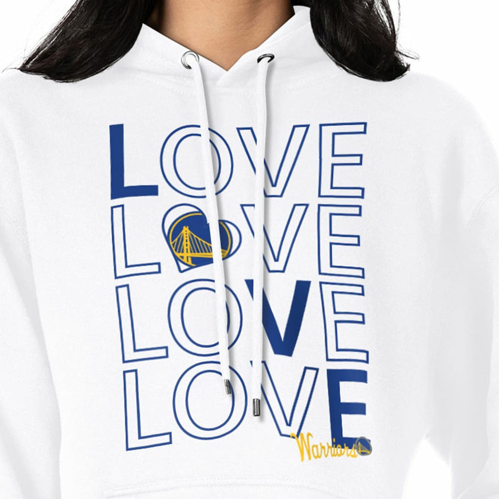 Golden State Warriors G-III 4Her by Carl Banks Women's Basketball Love Fleece Pullover Hoodie White