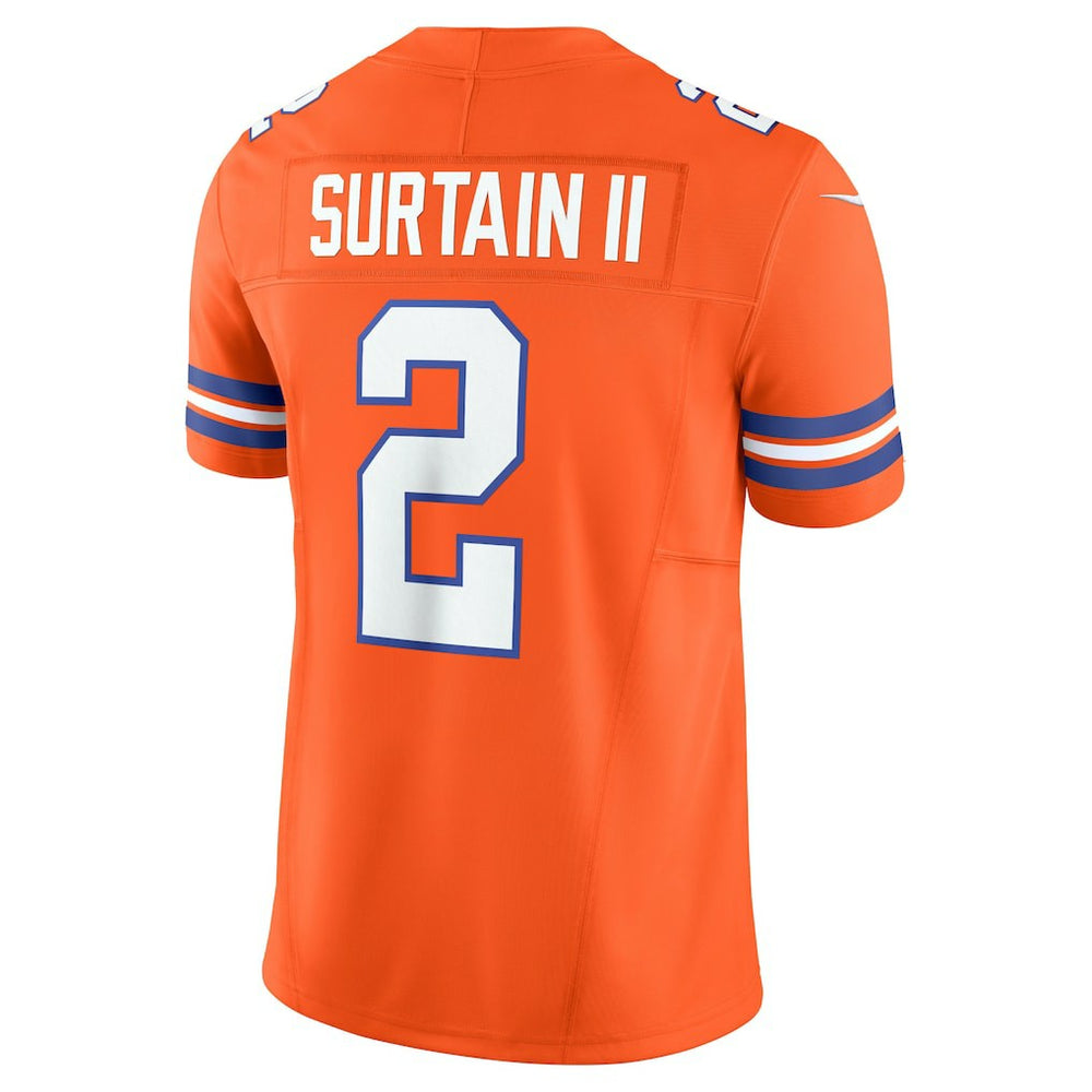 Patrick Surtain II Denver Broncos Alternate Mile High Collection 1977 Throwback Vapor F.U.S.E. Limited Jersey - Orange Jerseys