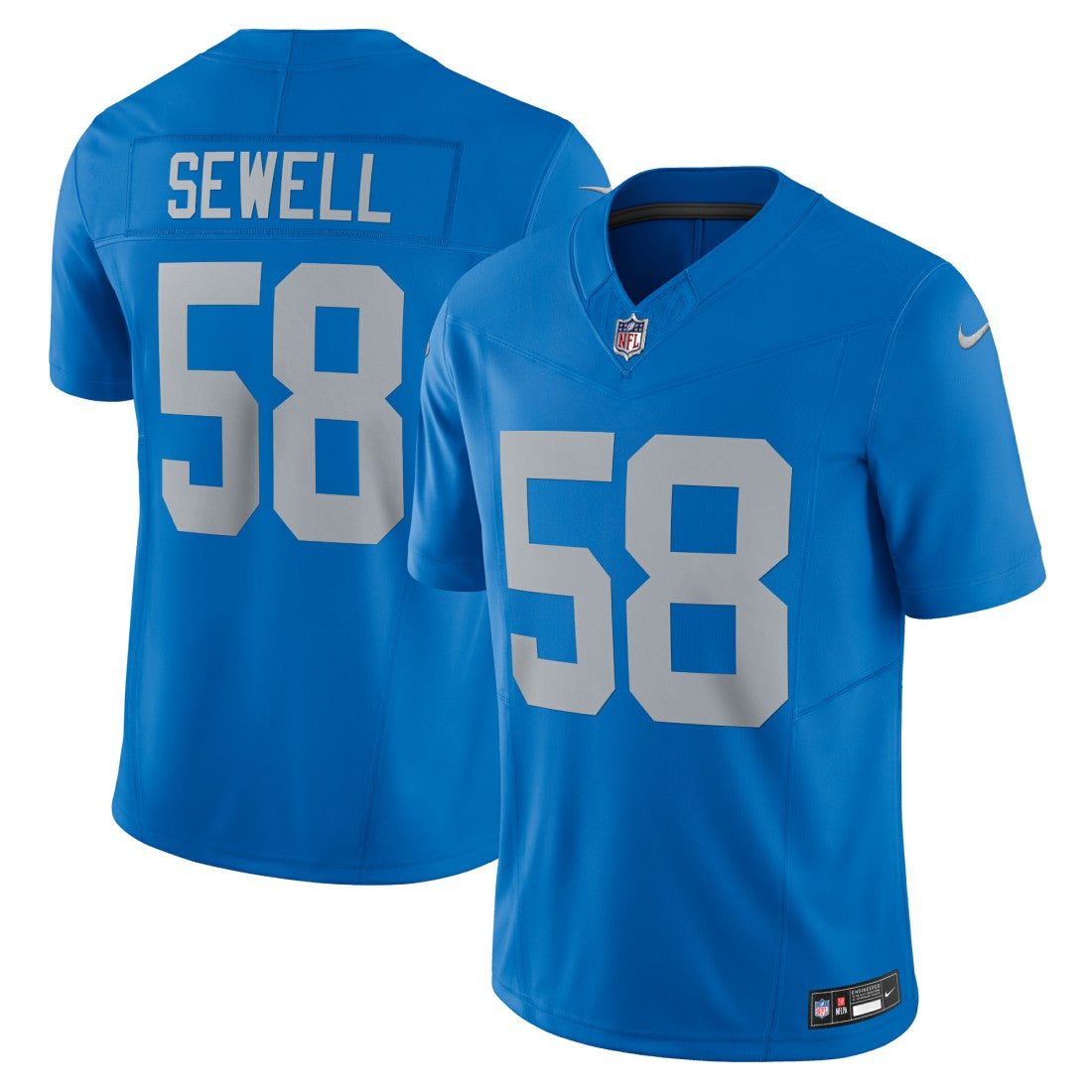 Penei Sewell Detroit Lions Vapor F.U.S.E. Alternate Limited Jersey - Blue Jerseys