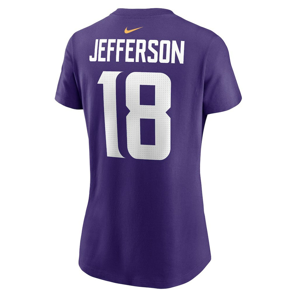 Justin Jefferson Minnesota Vikings Women's Player Name & Number T-Shirt - Purple T-shirts