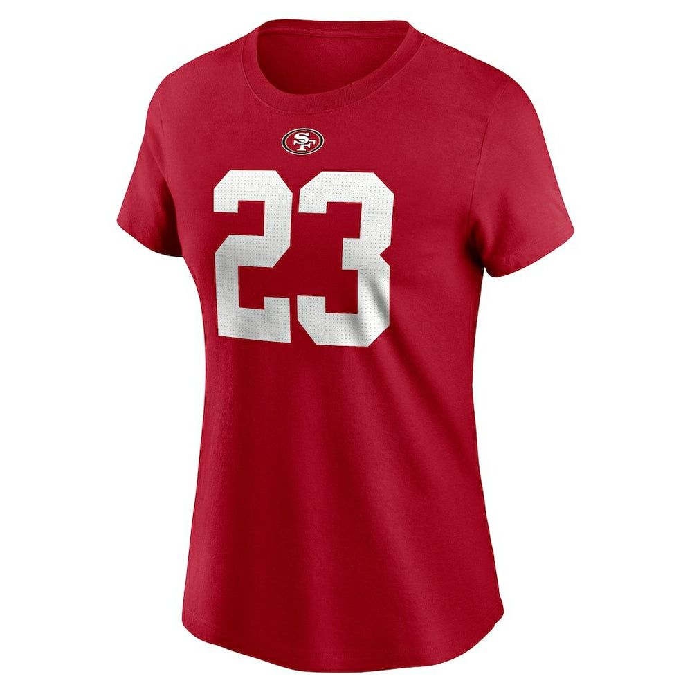 Christian McCaffrey San Francisco 49ers Women's Player Name & Number T-Shirt - Scarlet T-shirts