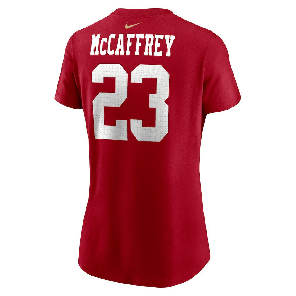 Christian McCaffrey San Francisco 49ers Women's Player Name & Number T-Shirt - Scarlet T-shirts
