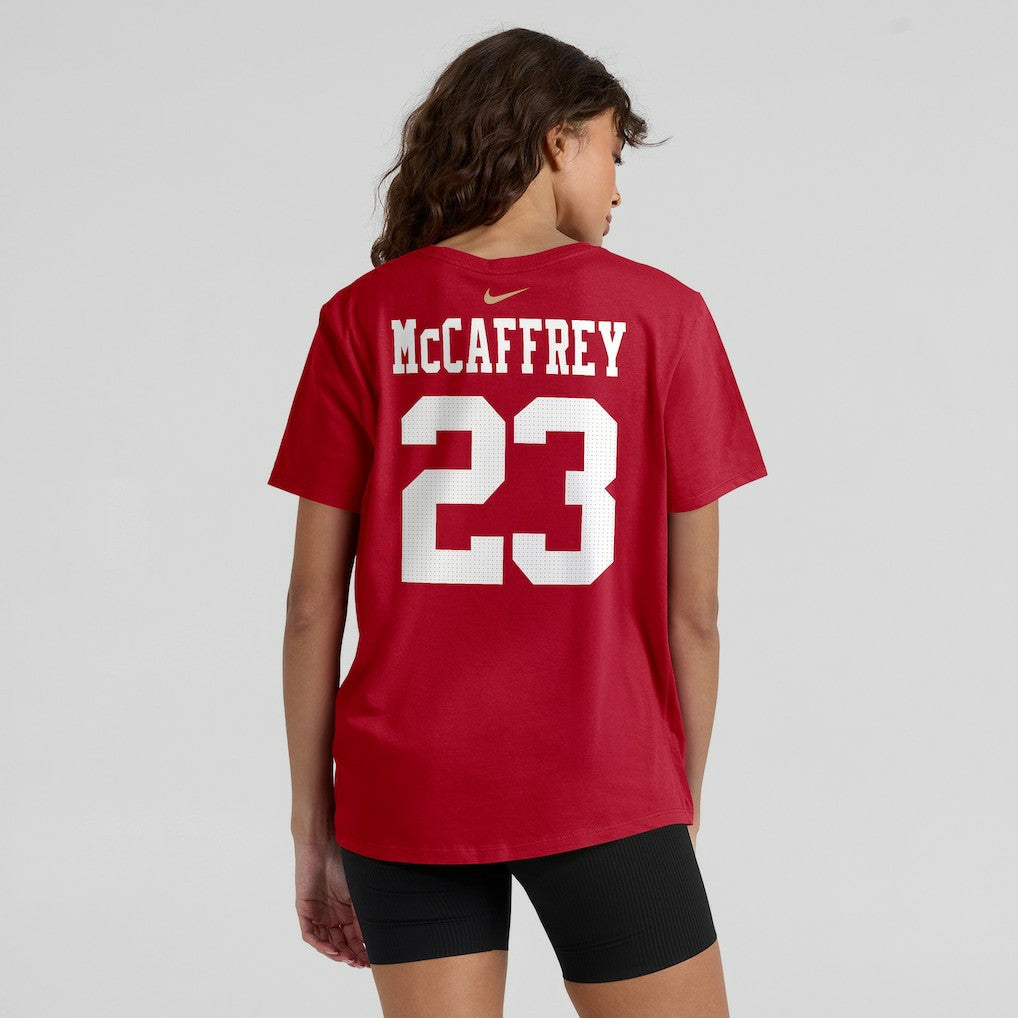 Christian McCaffrey San Francisco 49ers Women's Player Name & Number T-Shirt - Scarlet T-shirts