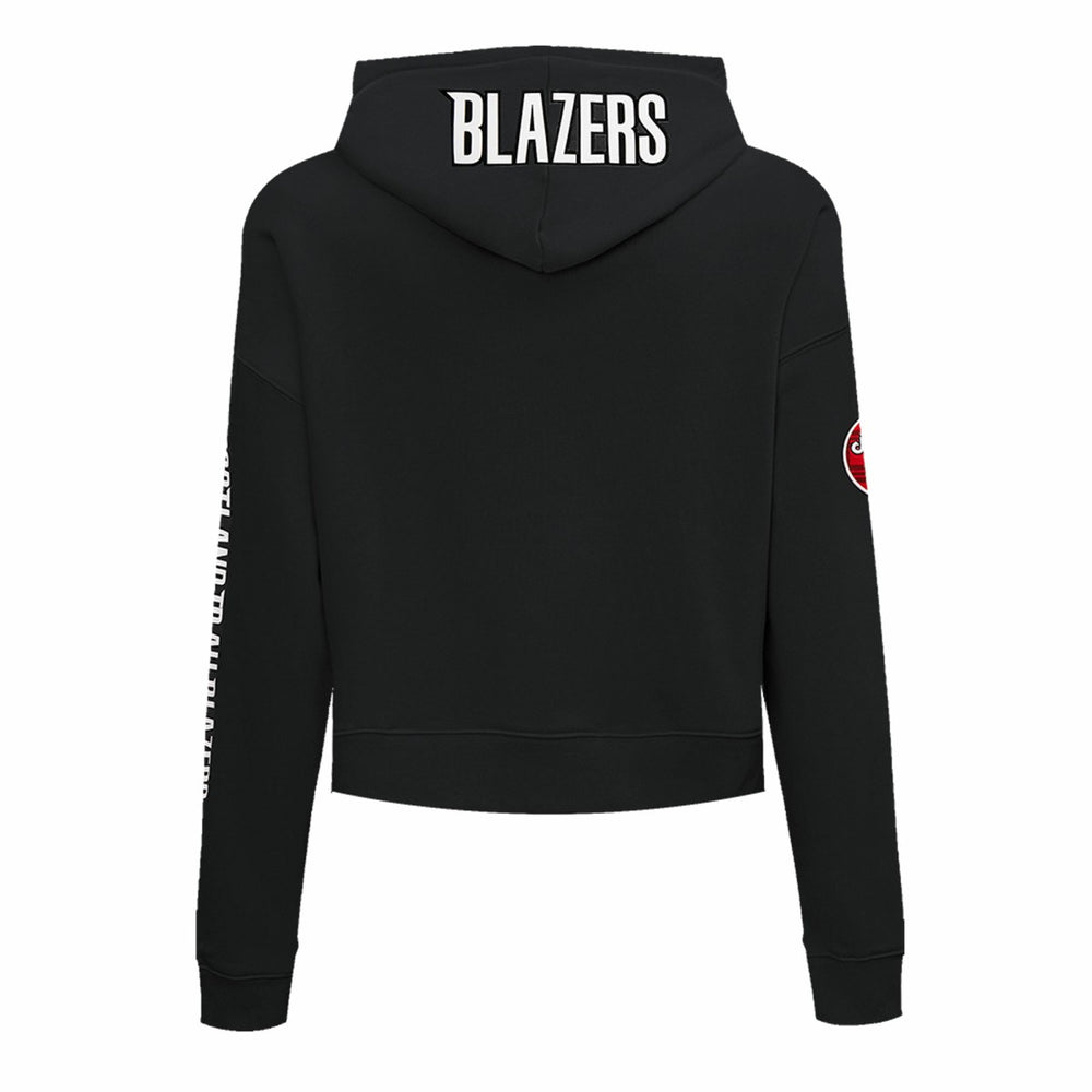 Portland Trail Blazers Pro Standard Women's 2023/24 City Edition Cropped Pullover Hoodie Black
