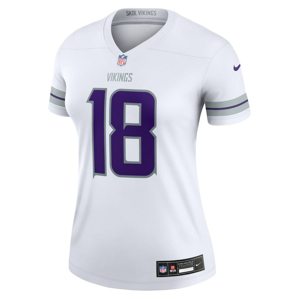 Justin Jefferson Minnesota Vikings Women's Alternate Legend Player Performance Top - White Tops