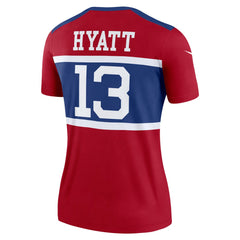 Jalin Hyatt New York Giants Women's Alternate Legend Player Performance Top - Red Tops