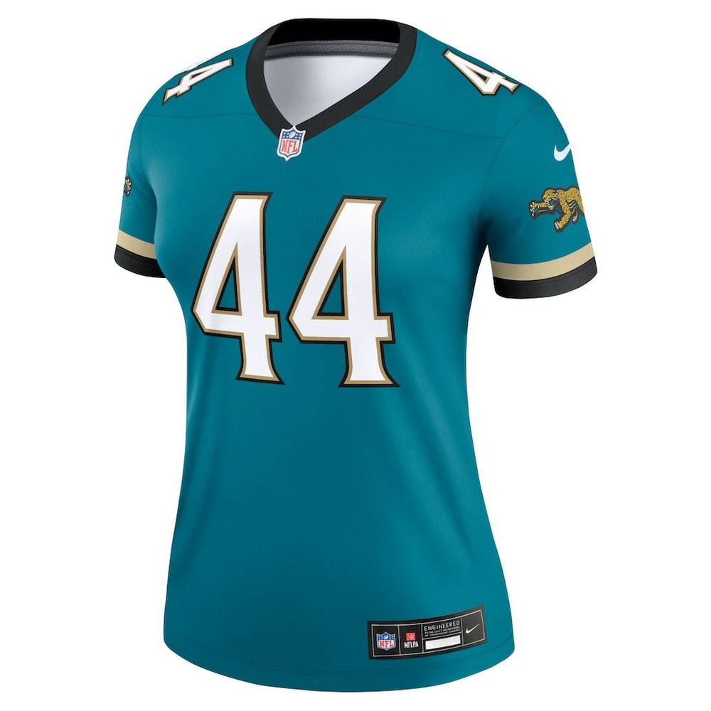 Travon Walker Jacksonville Jaguars Women's Alternate Legend Player Performance Top - Prowler Throwback Teal Tops