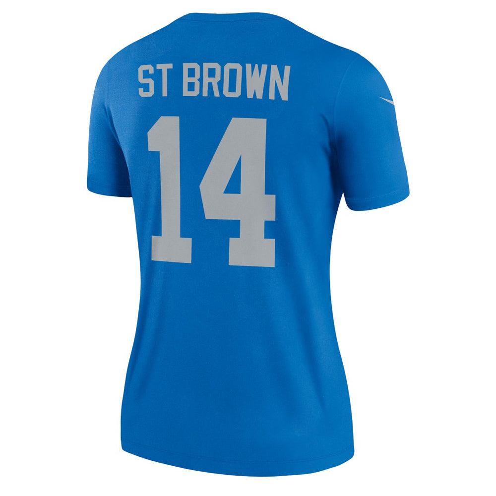 Amon-Ra St. Brown Detroit Lions Women's Alternate Legend Player Performance Top - Blue Tops