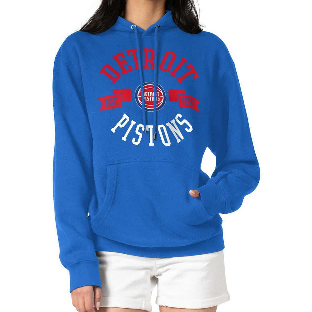Detroit Pistons G-III 4Her by Carl Banks Women's City Pullover Hoodie Blue