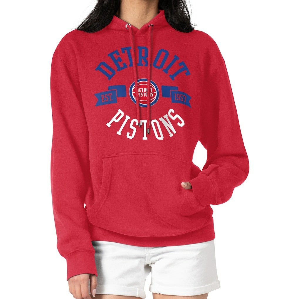 Detroit Pistons G-III 4Her by Carl Banks Women's City Pullover Hoodie Red