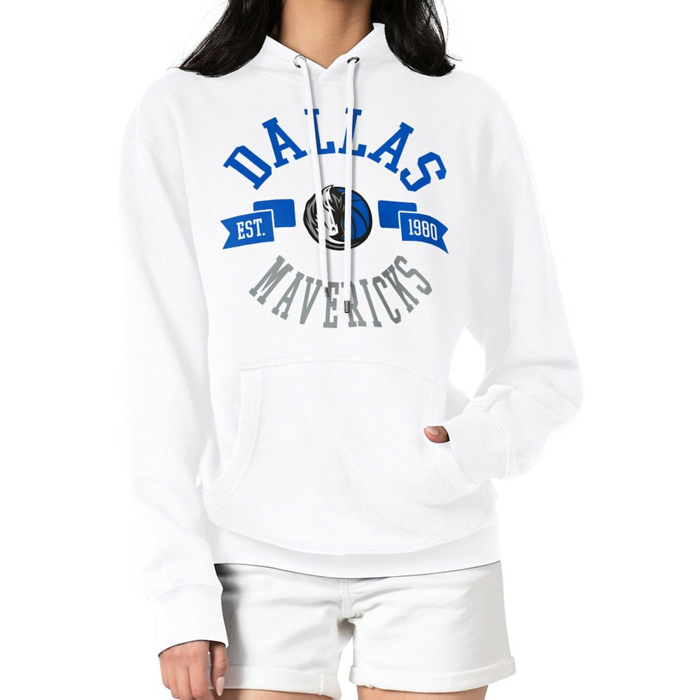 Dallas Mavericks G-III 4Her by Carl Banks Women's City Pullover Hoodie White