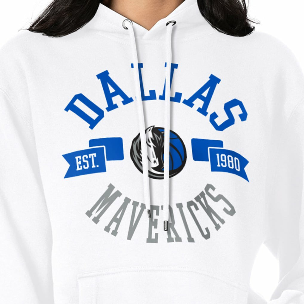 Dallas Mavericks G-III 4Her by Carl Banks Women's City Pullover Hoodie White
