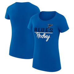 St. Louis Blues G-III 4Her by Carl Banks Women's Super-Slim Fit Lightweight Team Sport T-Shirt - Blue | US 200602497