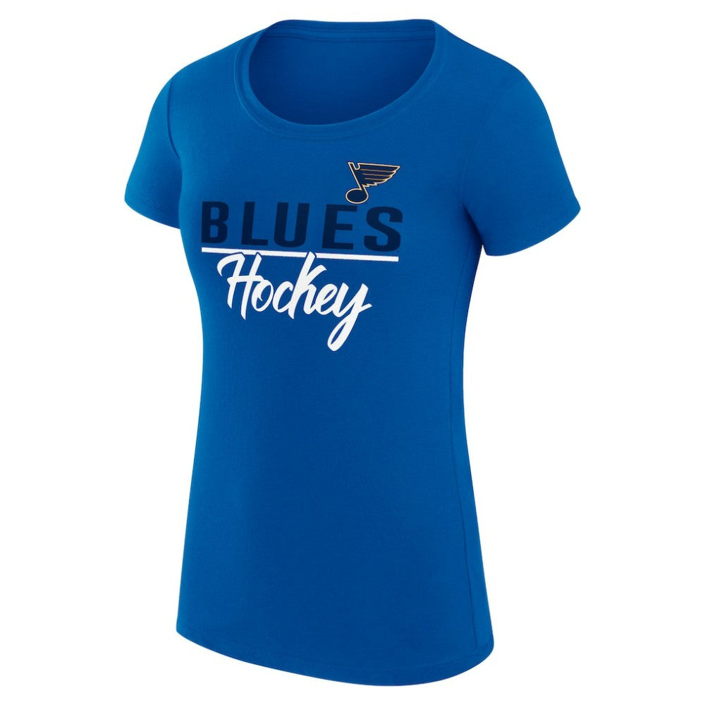 St. Louis Blues G-III 4Her by Carl Banks Women's Super-Slim Fit Lightweight Team Sport T-Shirt - Blue | US 200602497