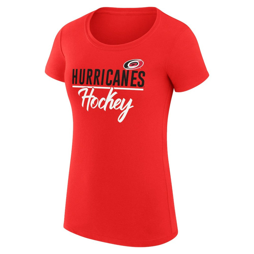 Carolina Hurricanes G-III 4Her by Carl Banks Women's Super-Slim Fit Lightweight Team Sport T-Shirt - Red | US 200602501