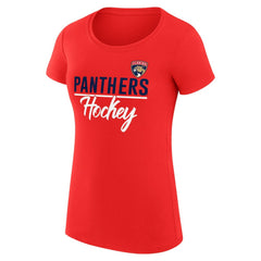 Florida Panthers G-III 4Her by Carl Banks Women's Super-Slim Fit Lightweight Team Sport T-Shirt - Red | US 200602504