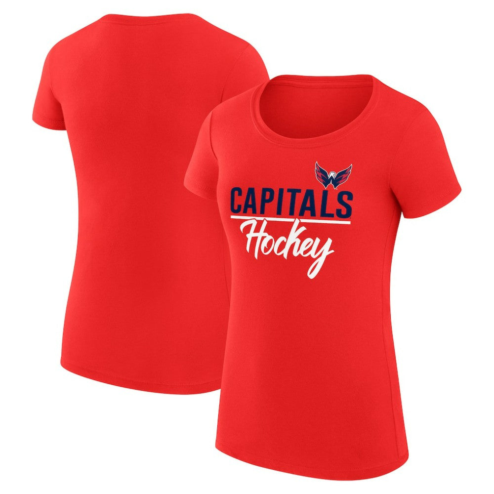 Washington Capitals G-III 4Her by Carl Banks Women's Super-Slim Fit Lightweight Team Sport T-Shirt - Red | US 200602509
