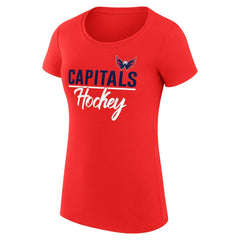 Washington Capitals G-III 4Her by Carl Banks Women's Super-Slim Fit Lightweight Team Sport T-Shirt - Red | US 200602509