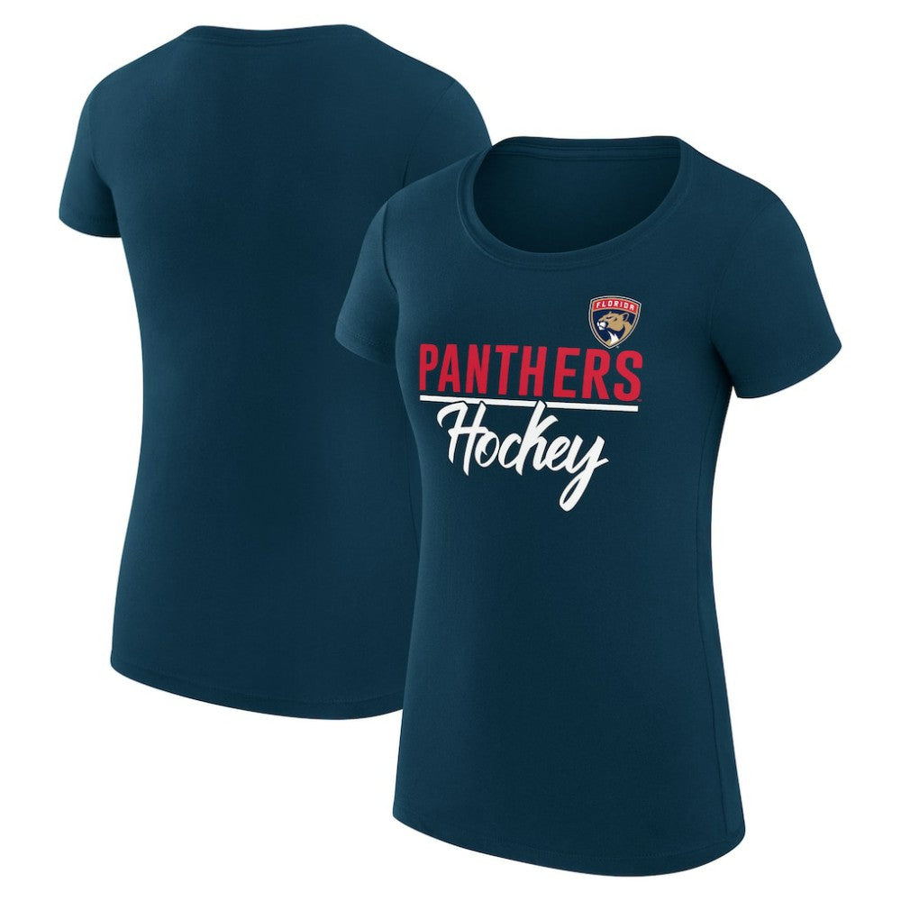 Florida Panthers G-III 4Her by Carl Banks Women's Super-Slim Fit Lightweight Team Sport T-Shirt - Navy | US 200602511