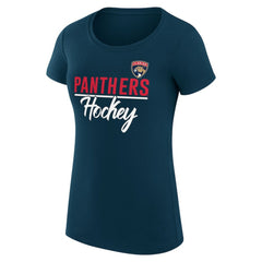 Florida Panthers G-III 4Her by Carl Banks Women's Super-Slim Fit Lightweight Team Sport T-Shirt - Navy | US 200602511