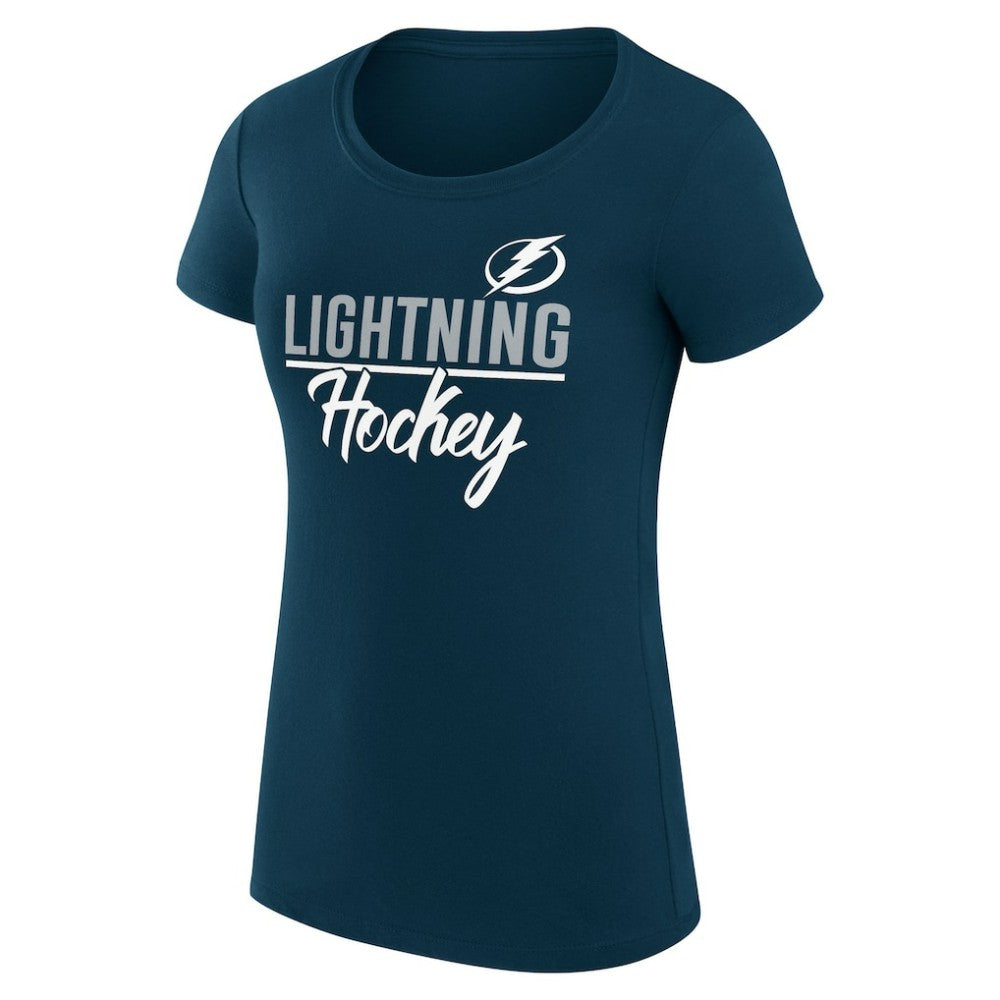 Tampa Bay Lightning G-III 4Her by Carl Banks Women's Super-Slim Fit Lightweight Team Sport T-Shirt - Navy | US 200602515