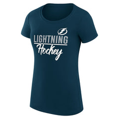 Tampa Bay Lightning G-III 4Her by Carl Banks Women's Super-Slim Fit Lightweight Team Sport T-Shirt - Navy | US 200602515