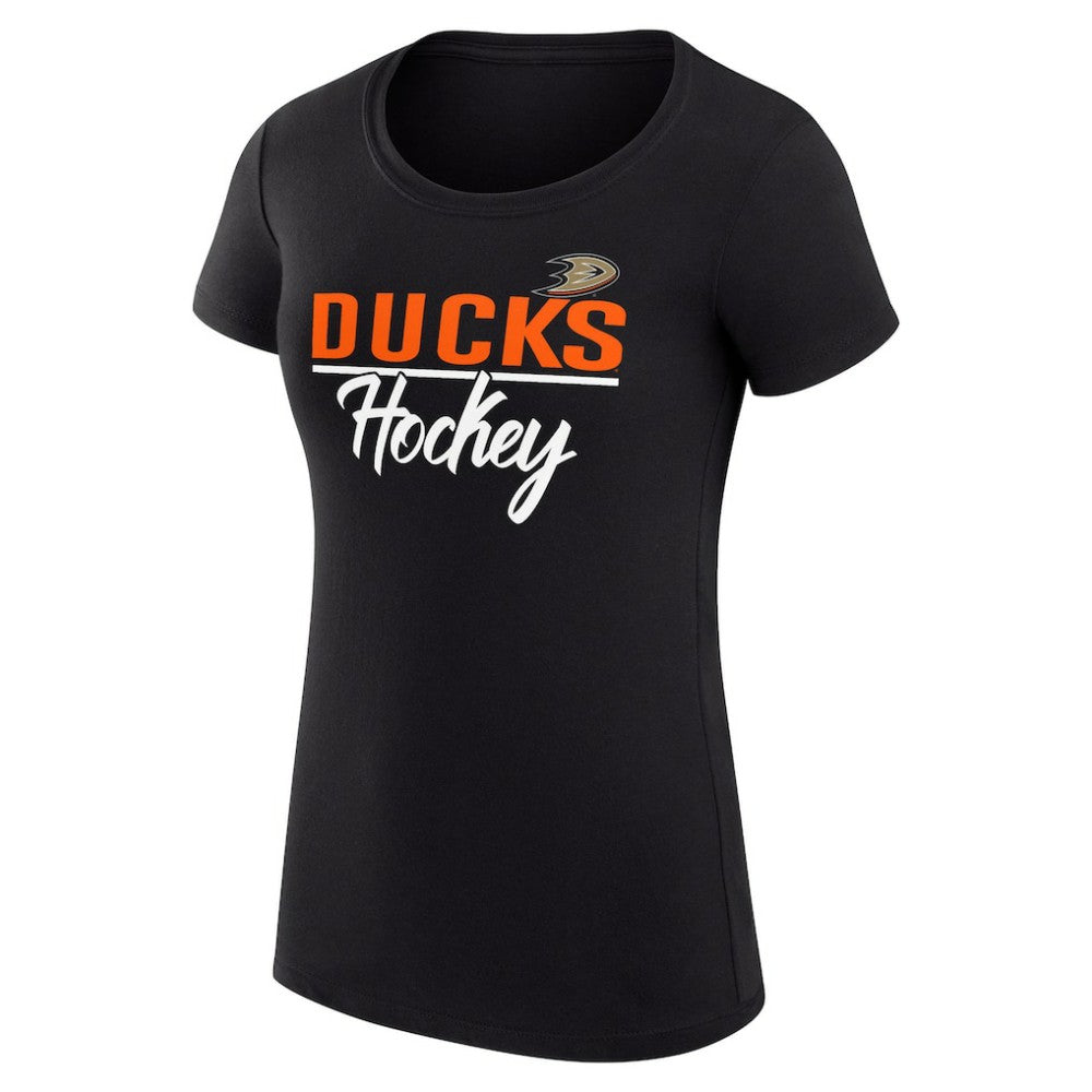 Anaheim Ducks G-III 4Her by Carl Banks Women's Super-Slim Fit Lightweight Team Sport T-Shirt - Black | US 200602520
