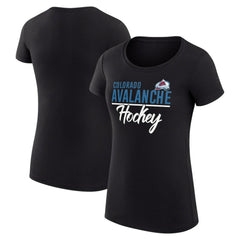 Colorado Avalanche G-III 4Her by Carl Banks Women's Super-Slim Fit Lightweight Team Sport T-Shirt - Black | US 200602524