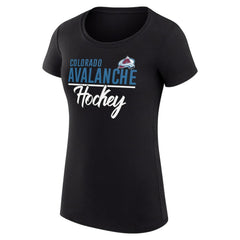 Colorado Avalanche G-III 4Her by Carl Banks Women's Super-Slim Fit Lightweight Team Sport T-Shirt - Black | US 200602524