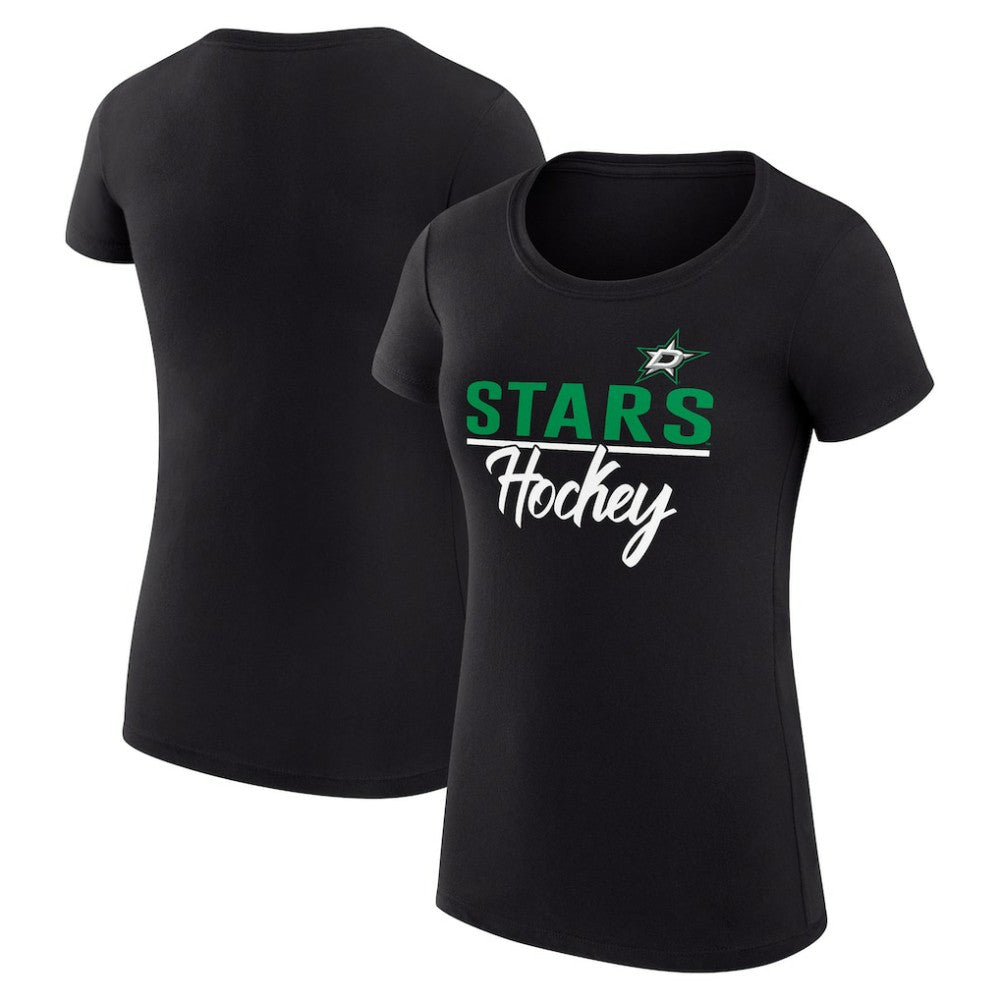 Dallas Stars G-III 4Her by Carl Banks Women's Super-Slim Fit Lightweight Team Sport T-Shirt - Black | US 200602525