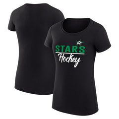 Dallas Stars G-III 4Her by Carl Banks Women's Super-Slim Fit Lightweight Team Sport T-Shirt - Black | US 200602525