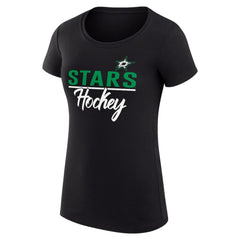 Dallas Stars G-III 4Her by Carl Banks Women's Super-Slim Fit Lightweight Team Sport T-Shirt - Black | US 200602525