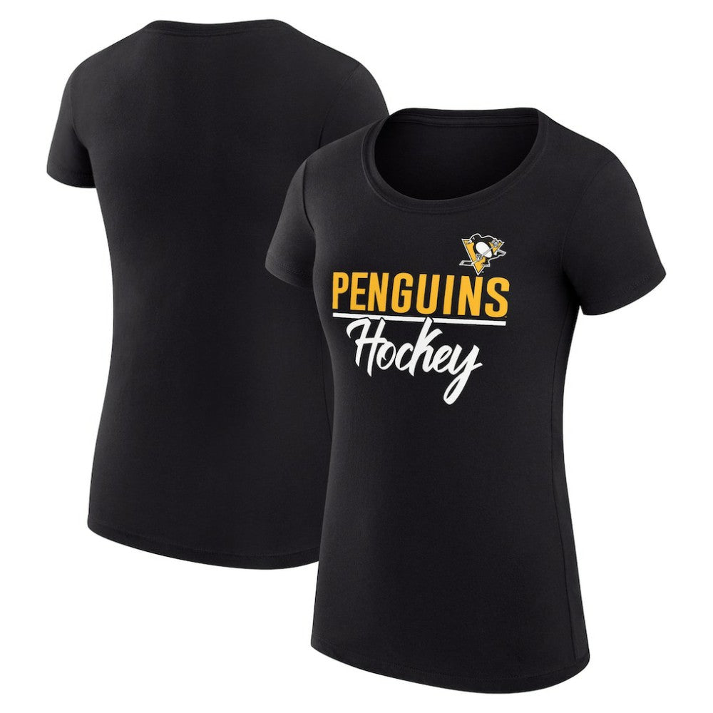 Pittsburgh Penguins G-III 4Her by Carl Banks Women's Super-Slim Fit Lightweight Team Sport T-Shirt - Black | US 200602533