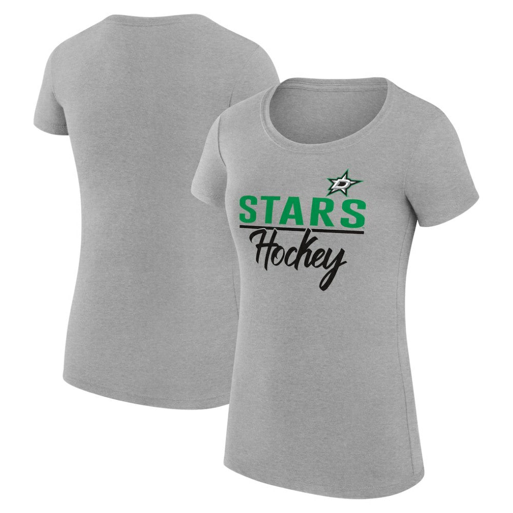 Dallas Stars G-III 4Her by Carl Banks Women's Super-Slim Fit Lightweight Team Sport T-Shirt - Gray | US 200602545