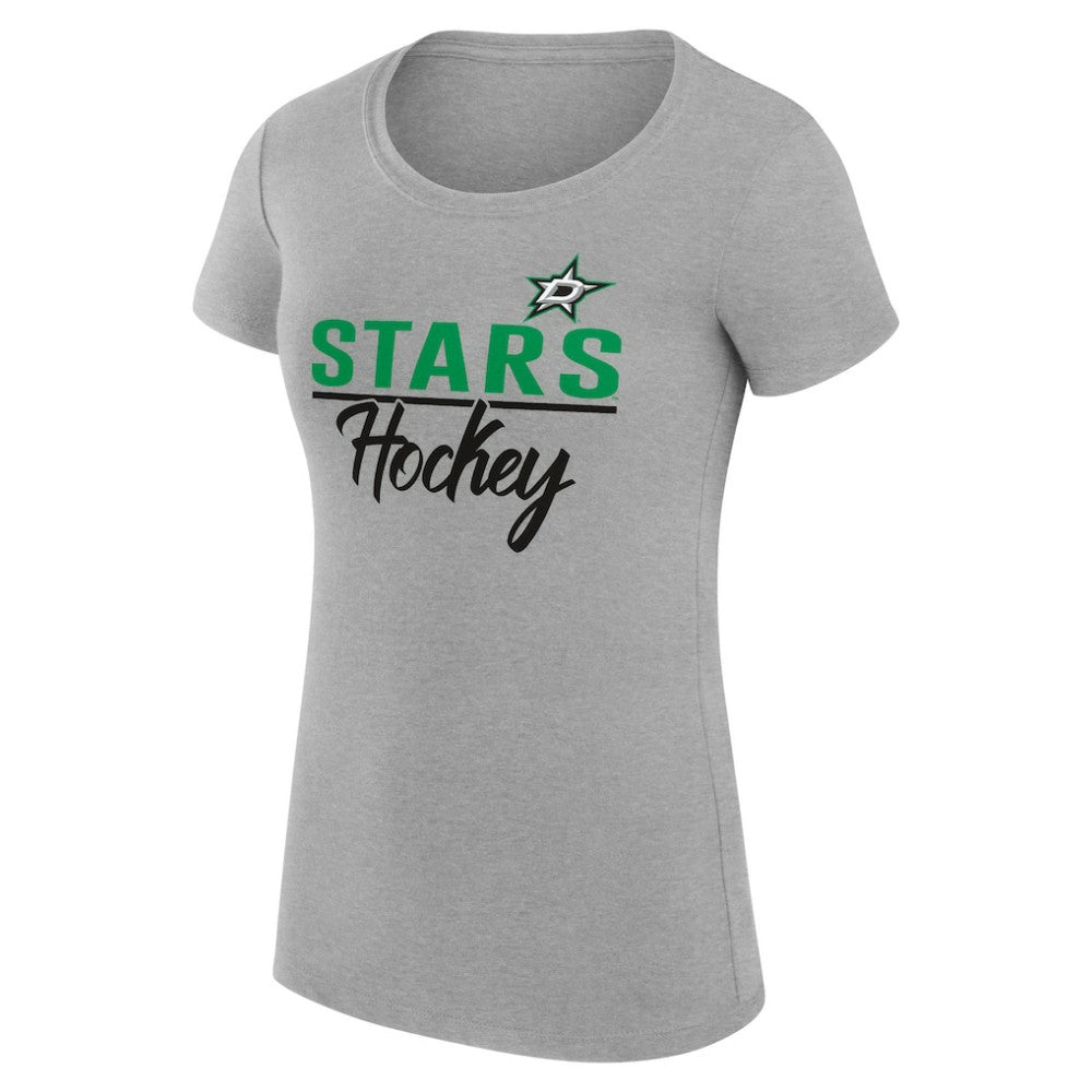 Dallas Stars G-III 4Her by Carl Banks Women's Super-Slim Fit Lightweight Team Sport T-Shirt - Gray | US 200602545