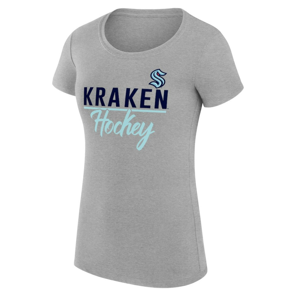 Seattle Kraken G-III 4Her by Carl Banks Women's Super-Slim Fit Lightweight Team Sport T-Shirt - Gray | US 200602561