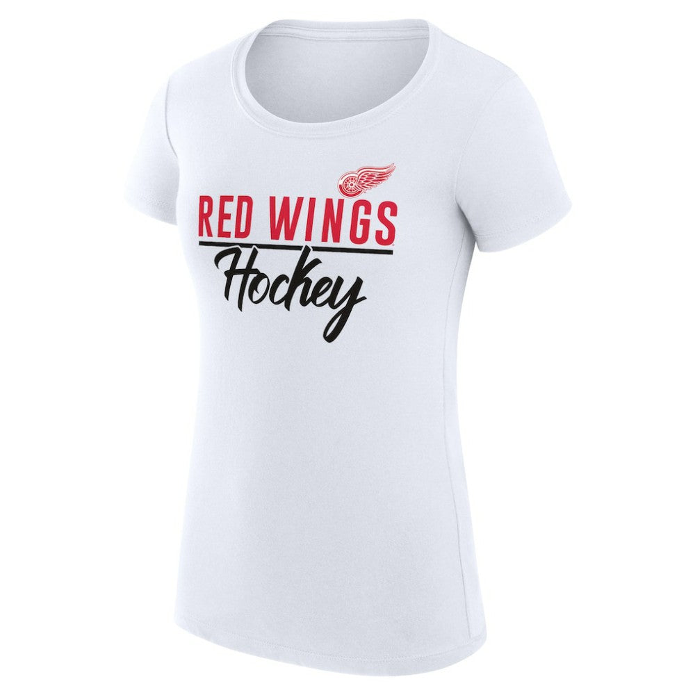 Detroit Red Wings G-III 4Her by Carl Banks Women's Super-Slim Fit Lightweight Team Sport T-Shirt - White | US 200602578