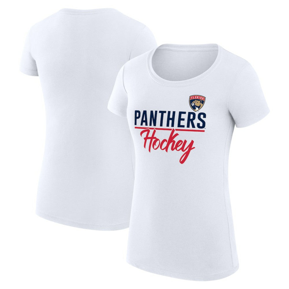 Florida Panthers G-III 4Her by Carl Banks Women's Super-Slim Fit Lightweight Team Sport T-Shirt - White | US 200602580