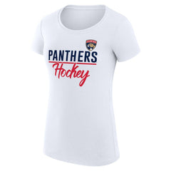 Florida Panthers G-III 4Her by Carl Banks Women's Super-Slim Fit Lightweight Team Sport T-Shirt - White | US 200602580