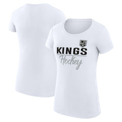 Los Angeles Kings G-III 4Her by Carl Banks Women's Super-Slim Fit Lightweight Team Sport T-Shirt - White | US 200602581