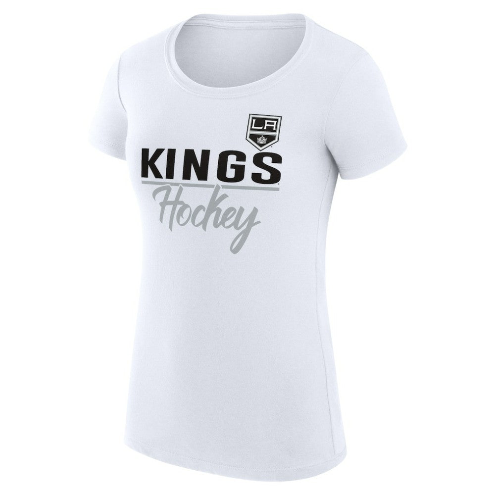 Los Angeles Kings G-III 4Her by Carl Banks Women's Super-Slim Fit Lightweight Team Sport T-Shirt - White | US 200602581