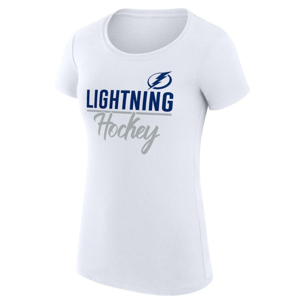 Tampa Bay Lightning G-III 4Her by Carl Banks Women's Super-Slim Fit Lightweight Team Sport T-Shirt - White | US 200602595