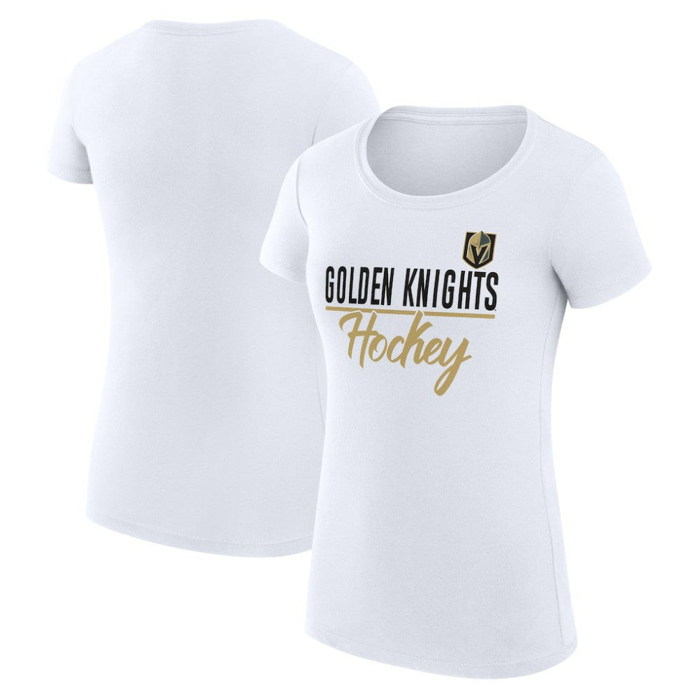 Vegas Golden Knights G-III 4Her by Carl Banks Women's Super-Slim Fit Lightweight Team Sport T-Shirt - White | US 200602598