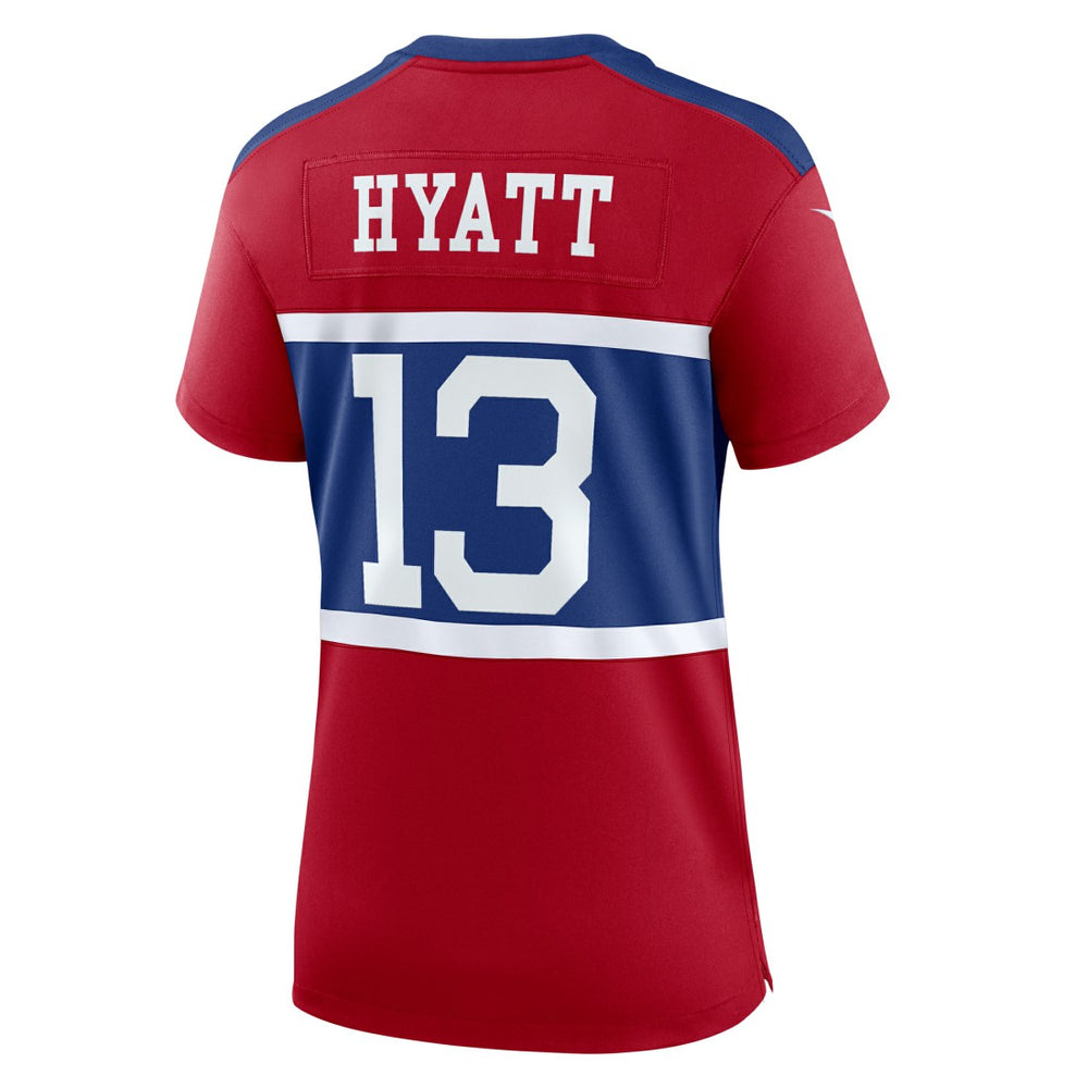 Jalin Hyatt New York Giants Women's Alternate Player Game Jersey - Century Red Jerseys