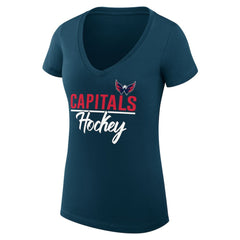 Washington Capitals G-III 4Her by Carl Banks Women's Super-Slim Fit Lightweight Graphic T-Shirt - Navy | US 200602620