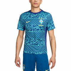 Brazil National Team 2024 Academy Pro Pre-Match Top Blue - Nike for sale