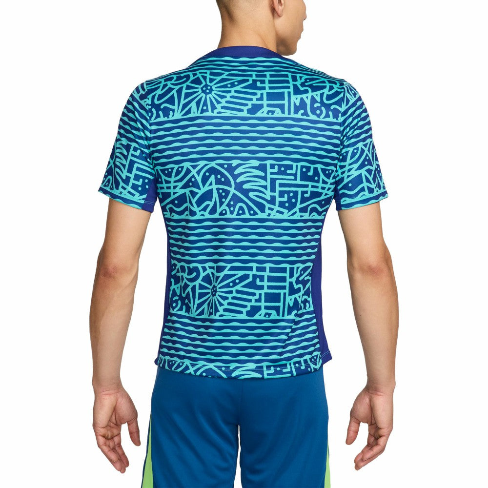 Brazil National Team 2024 Academy Pro Pre-Match Top Blue - Nike for sale