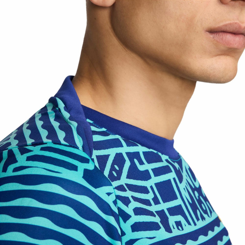 Brazil National Team 2024 Academy Pro Pre-Match Top Blue - Nike for sale