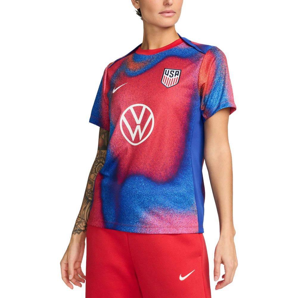 USMNT Women's 2024 Academy Pro Pre-Match Top Red - Nike