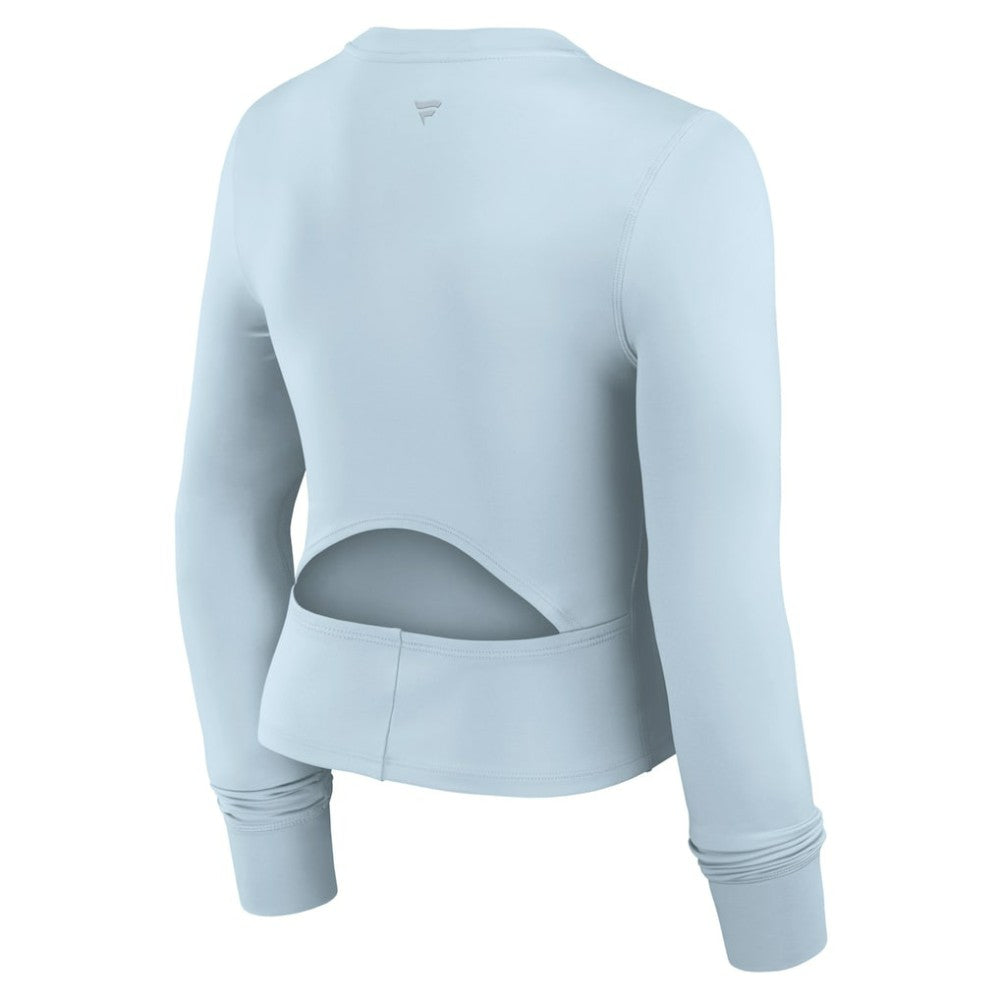 Los Angeles Dodgers Fanatics Women's Studio Fitted Long Sleeve Gym Top  - Light Blue Tops